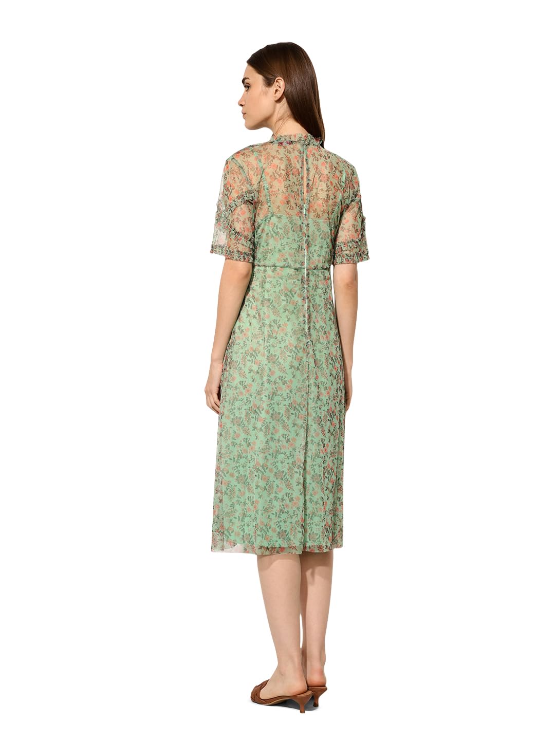 ONLY Women's Floral Print A-Line Midi Dress