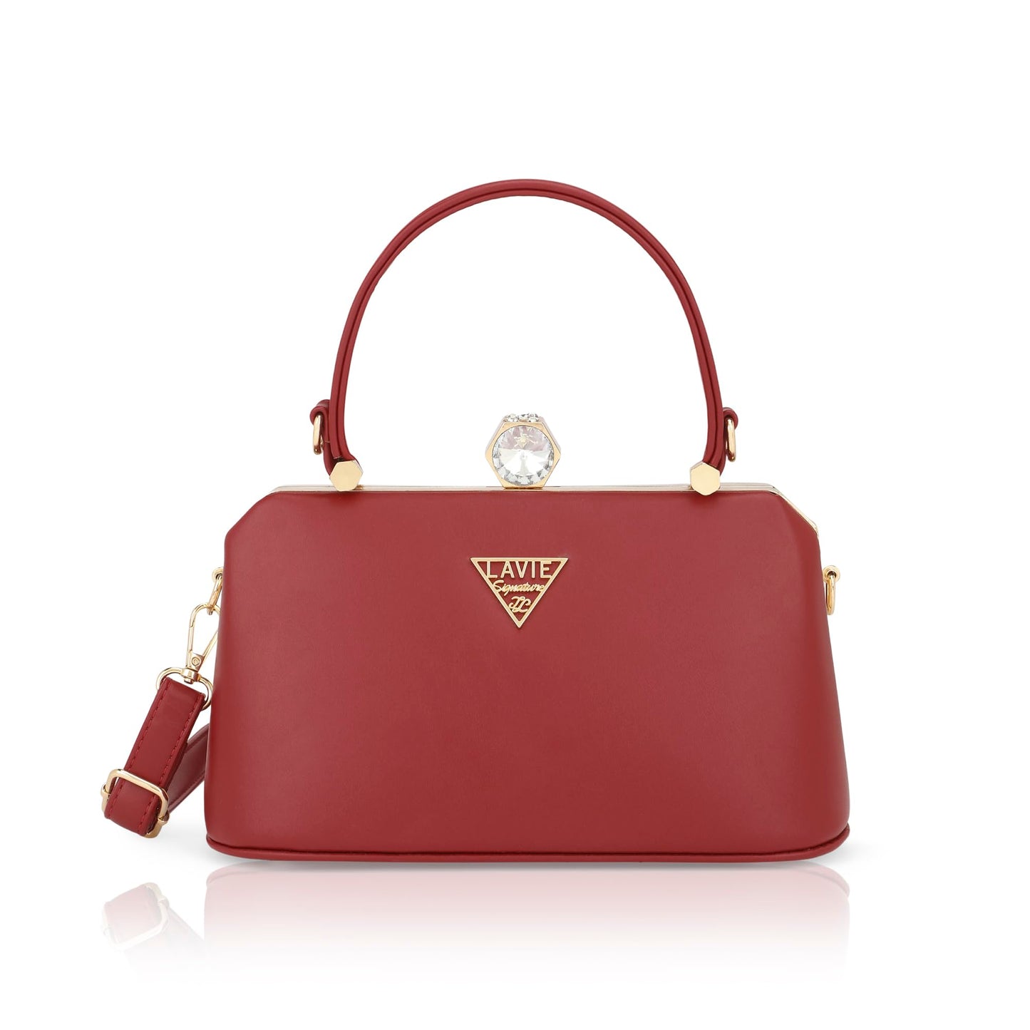 Lavie Signature Women's Gaum Frame Satchel Handbag for Women | Satchel Bag for Work | Ladies purse | Stylish Shoulder Bag | Gift For Women
