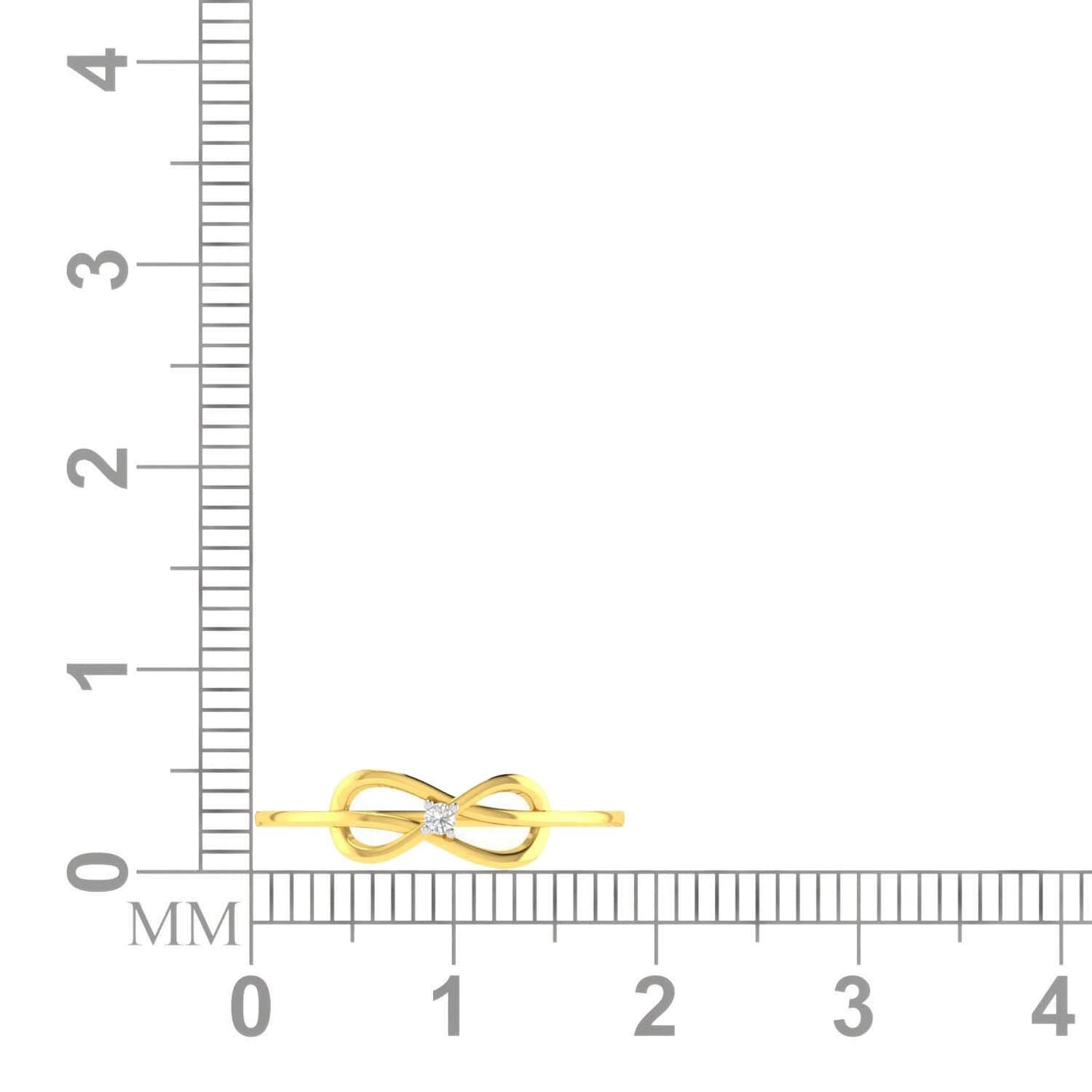 Avsar 18KT Yellow Gold and American Diamond Ring for Women