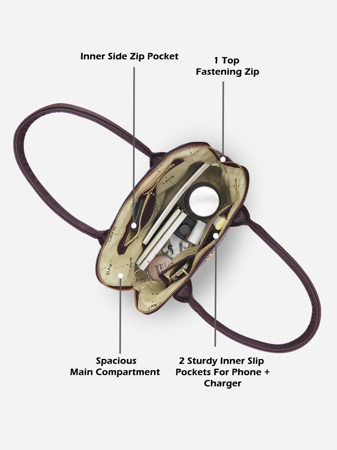 Lavie Women's Mimi Large Dome Satchel Bag | Ladies Purse Handbag