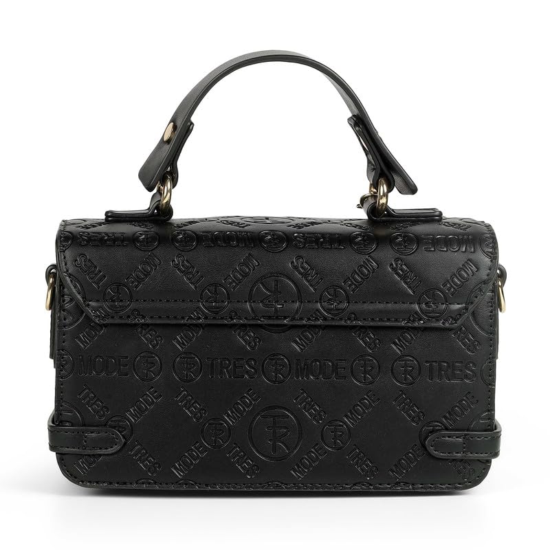 tresmode LUBERK Black Women Vegan Leather Sling Bag