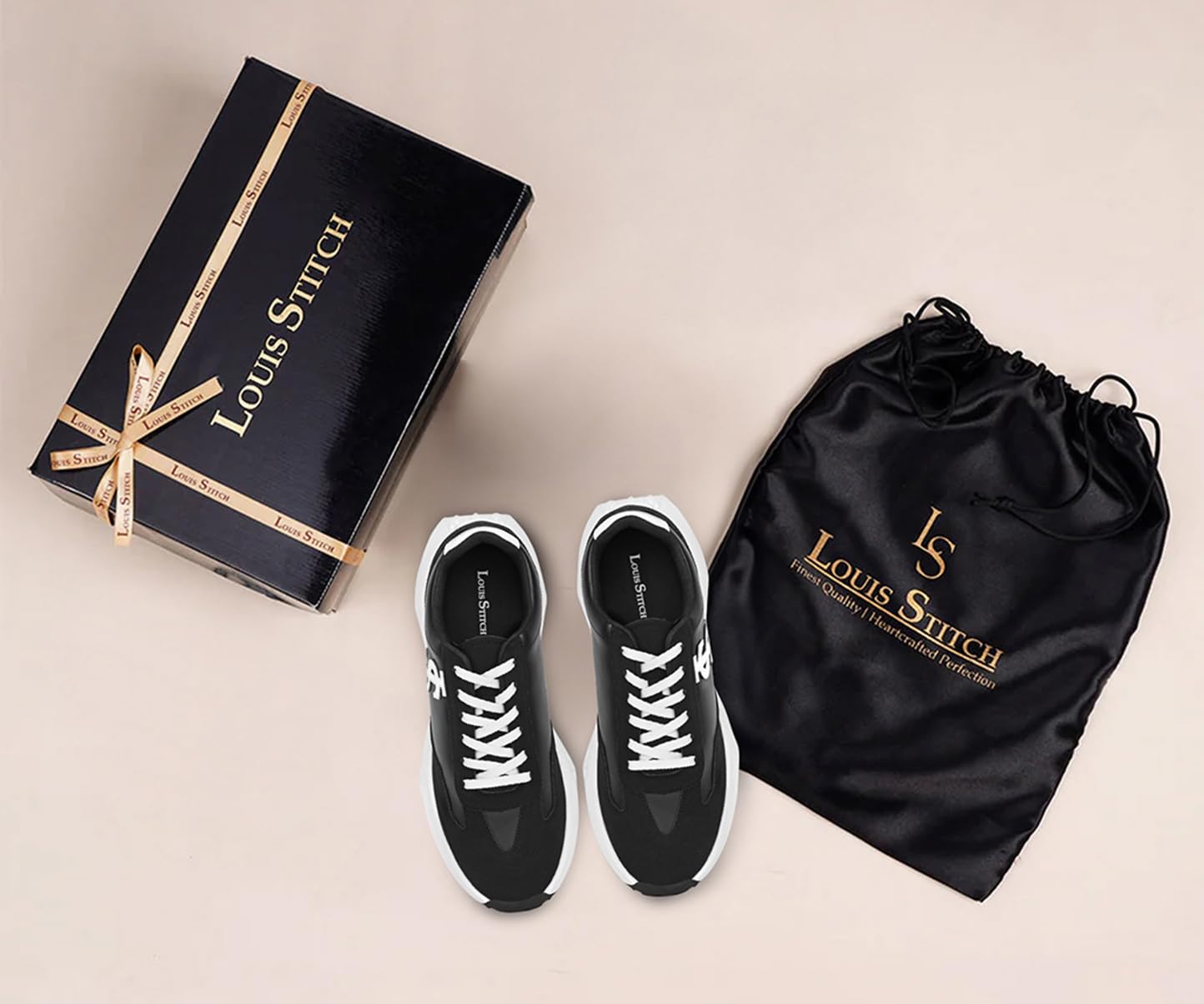 LOUIS STITCH Egyptian Black Sneaker for Men | Comfortable & Durable Sneaker | LSP-SNK-NBL | UK-11