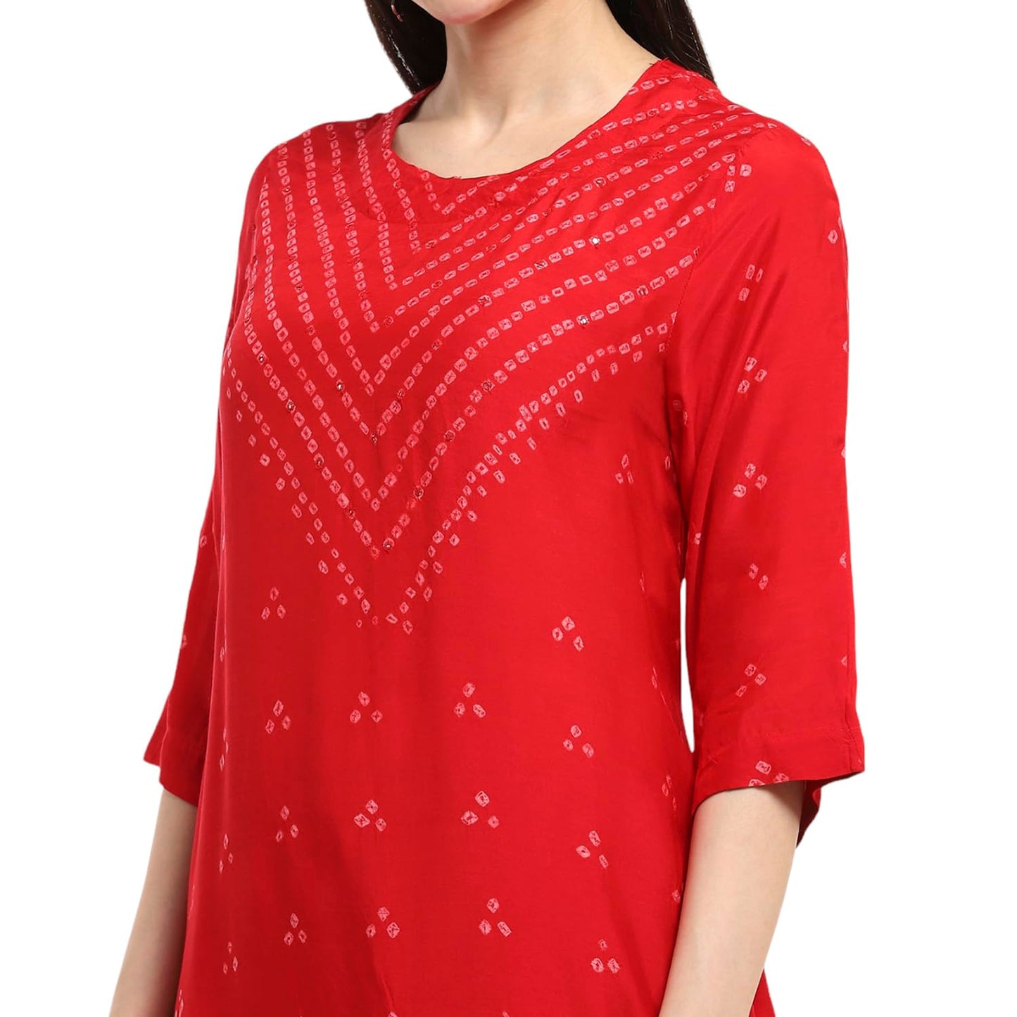 Biba Women's Shantoon Kurta Set (SKDBNDJ9983AW24RED_Red