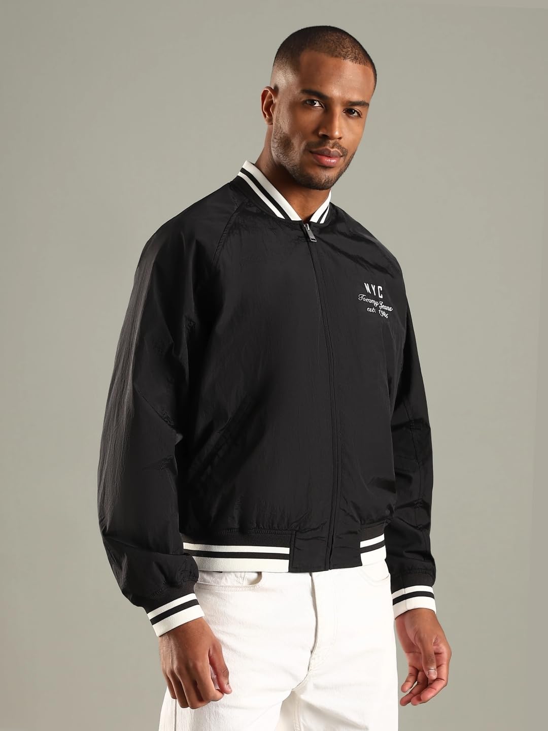 Graphic Regular Fit Nylon Jacket