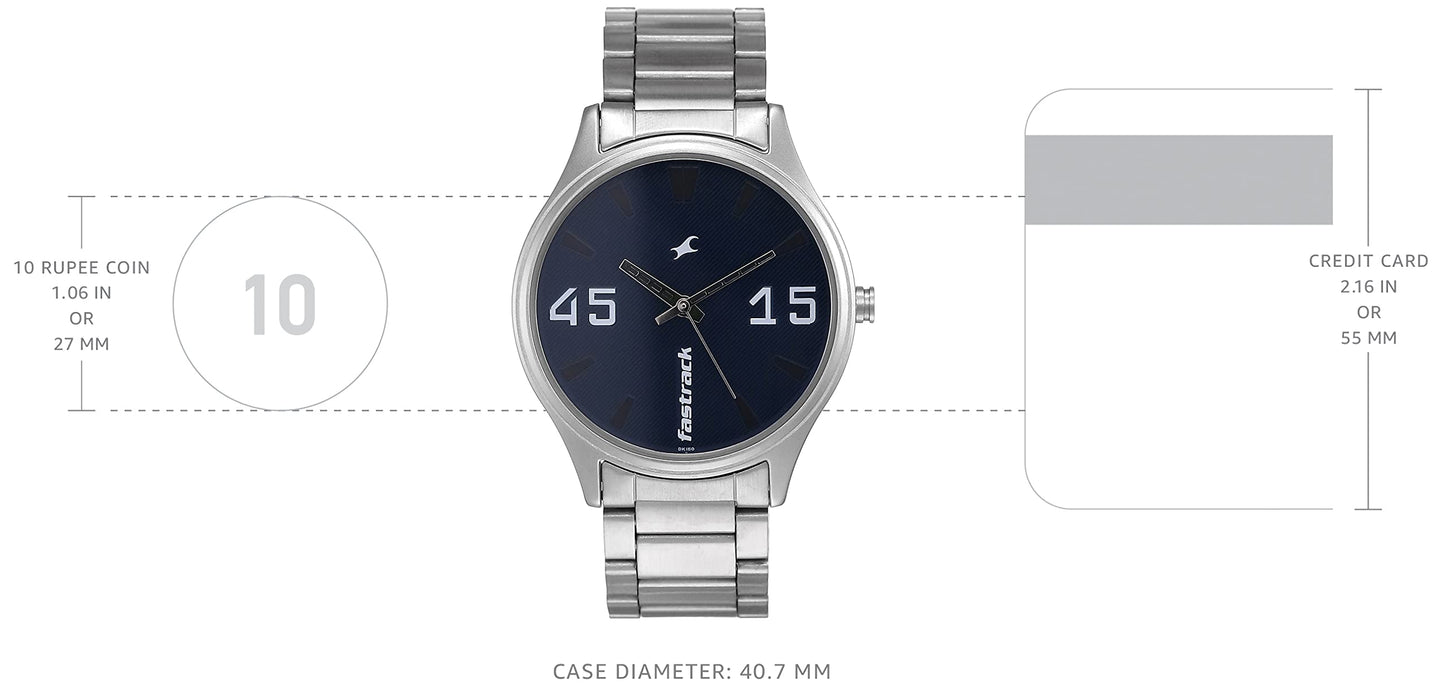 Fastrack Analog Silver Dial Men's Watch-3229SM02 / 3229SM02/3229SM02