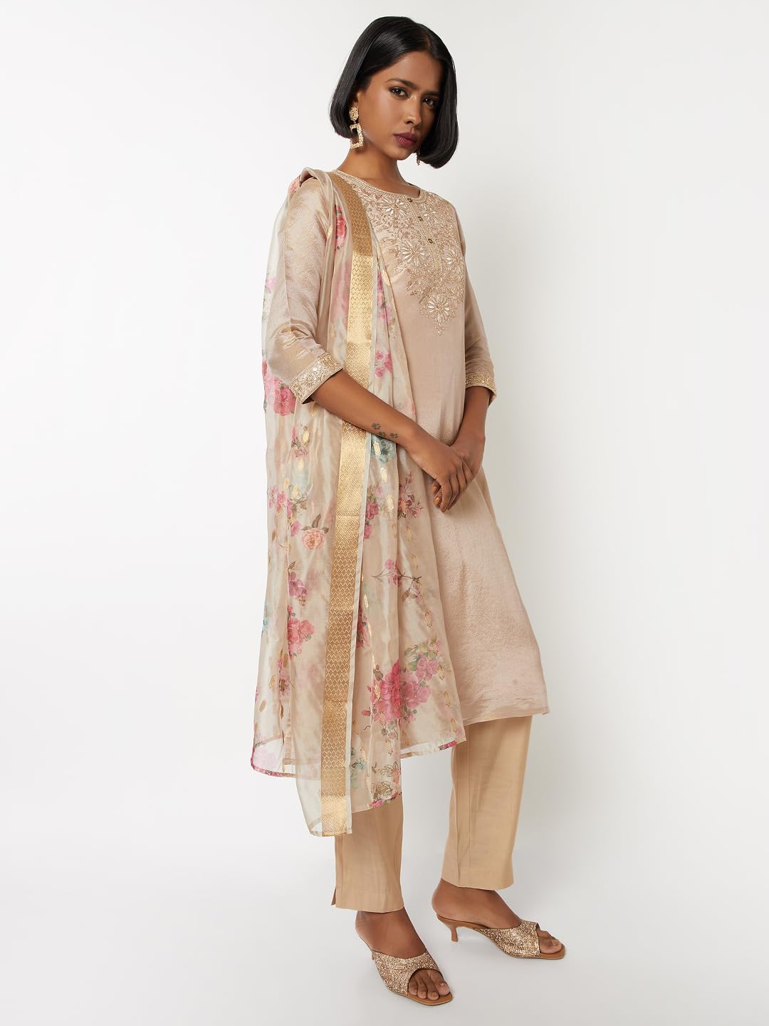 Max Women's Cotton Blend Kurta Set