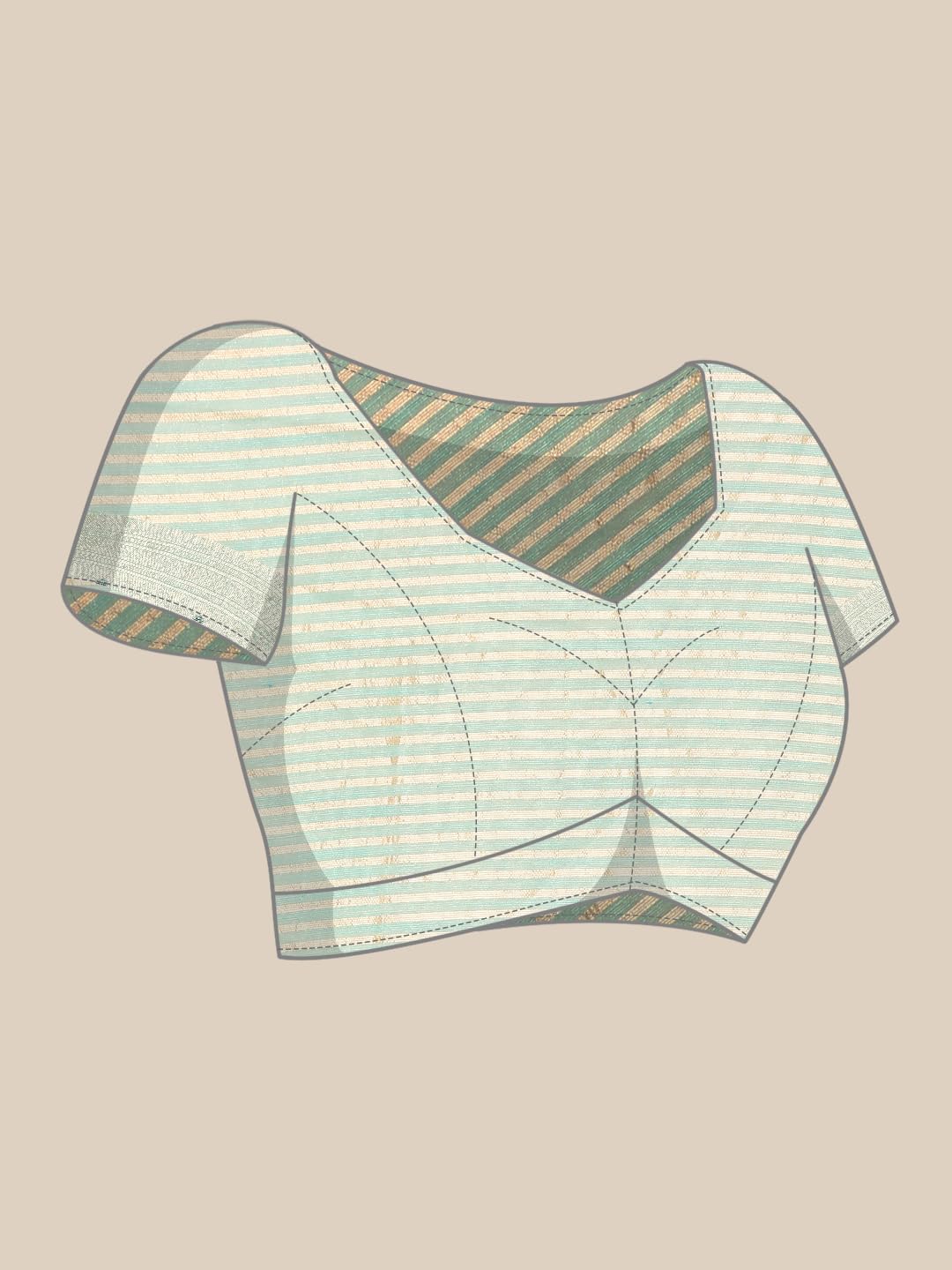 MOHEY Women's Blue Art Silk Zari Weave Saree (Blue)