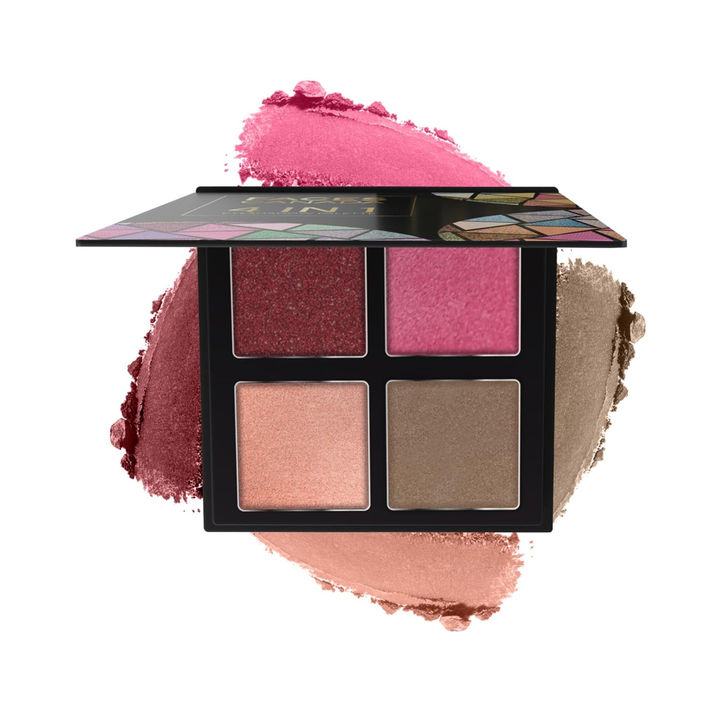 FACESCANADA 4 In 1 Quad Eyeshadow Palette Powder - Gossip Gang 04, 4.8G|Shimmer&Matte Shades|Satin Matte Finish Eye Shadow Quartet|Intense Pigment|Long Lasting|Vitamin E Enriched|Vegan,Multi