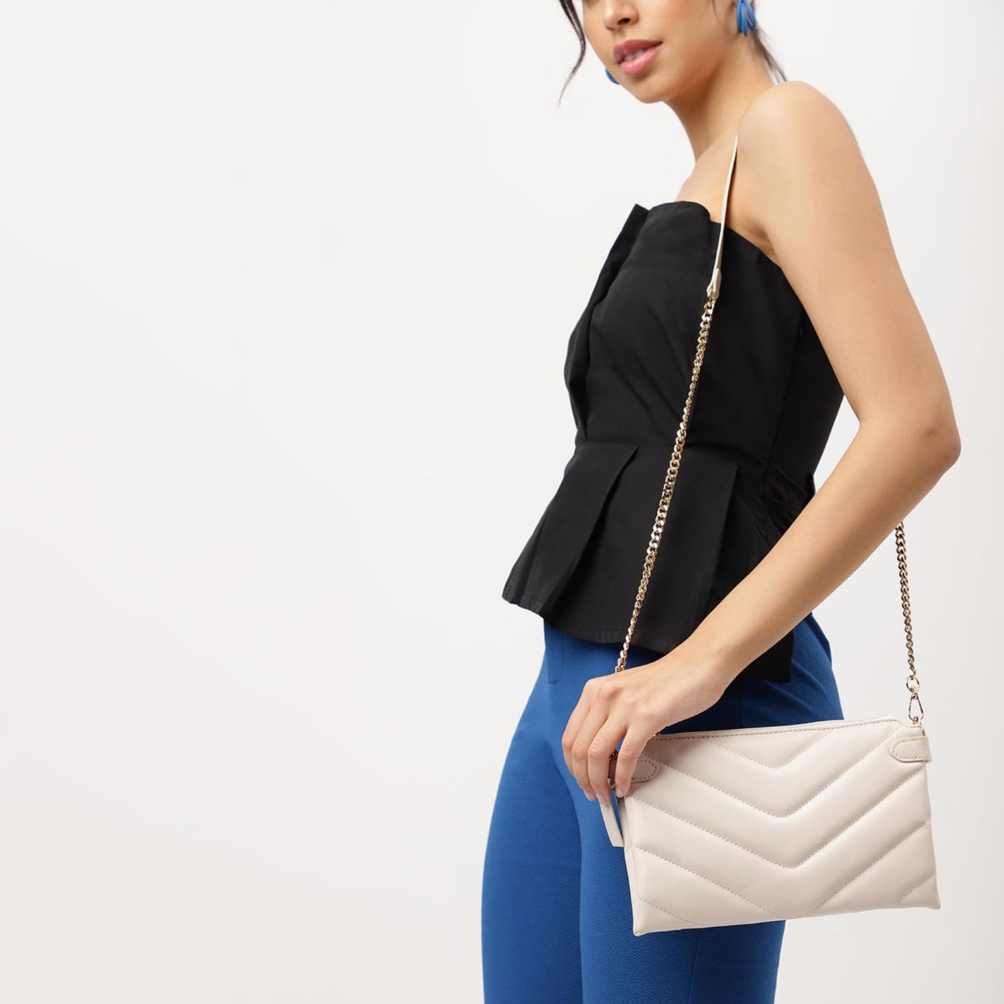 Fastrack Evening Party Sling Bag for Women, Girls and Ladies | Ladies Purse Handbag | Slings for Casual Carry Pearl White