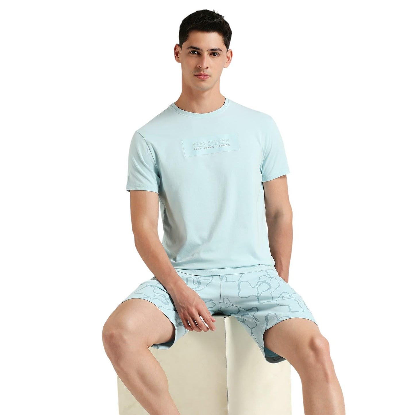 Pepe Jeans Men's Slim Fit T-Shirt (PM509586_Pale Blue