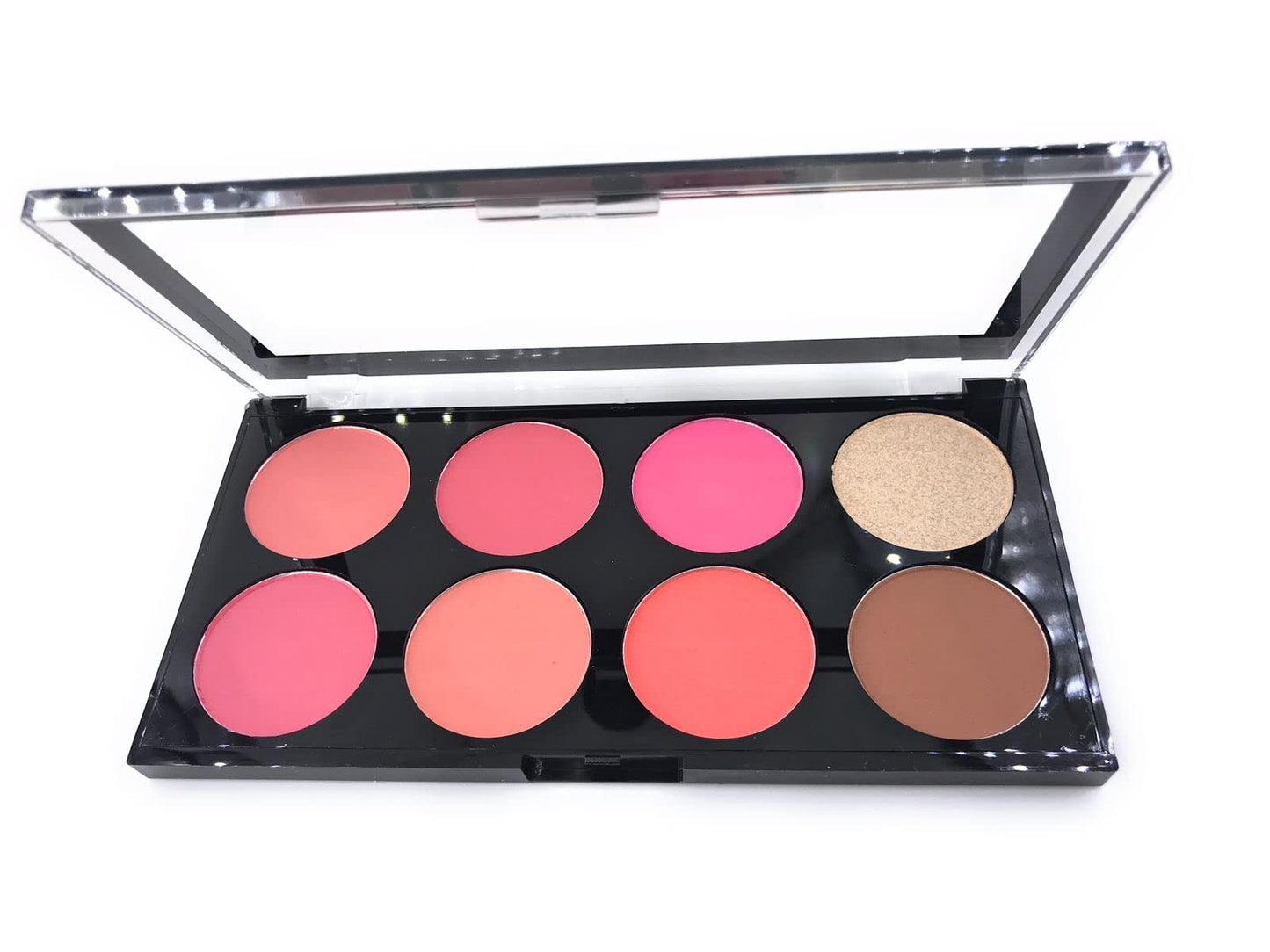 COSLUXE Professional 8 Colors Blush Palette, Matte Mineral Blush Powder Bright Shimmer Pro HD Face Blush,Contour and Highlight Blush Palette (02)