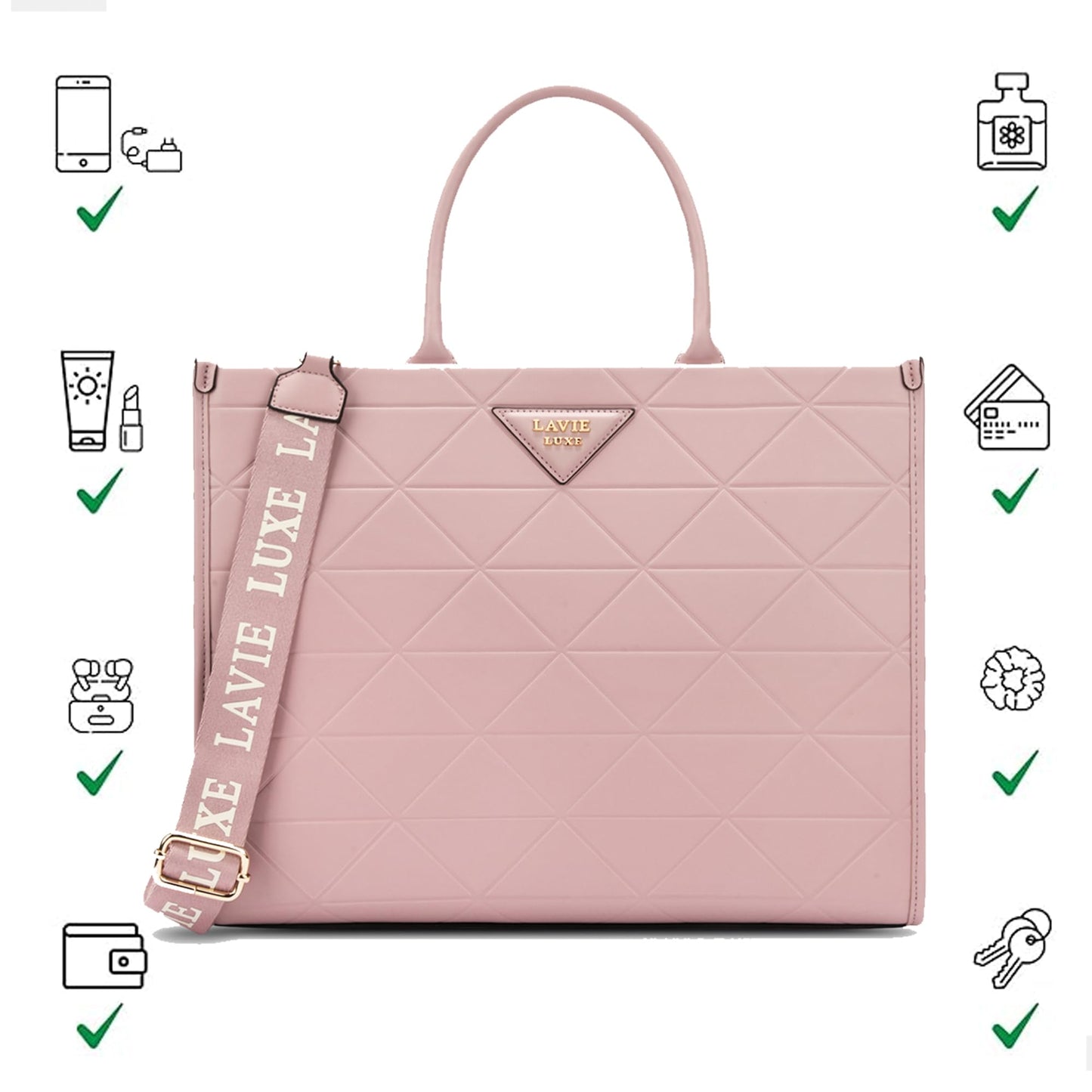 Lavie Luxe Mona25 Box Satchel Bag for Women | Satchel Handbag for Work | Ladies purse | Stylish Shoulder Bag | Gift for Women
