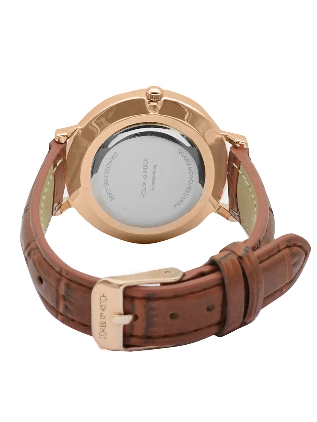 Joker & Witch Faux Leather Unisex Howl & Sophie Couple Analog Watch Gift Set For Men And Women, Dial_White