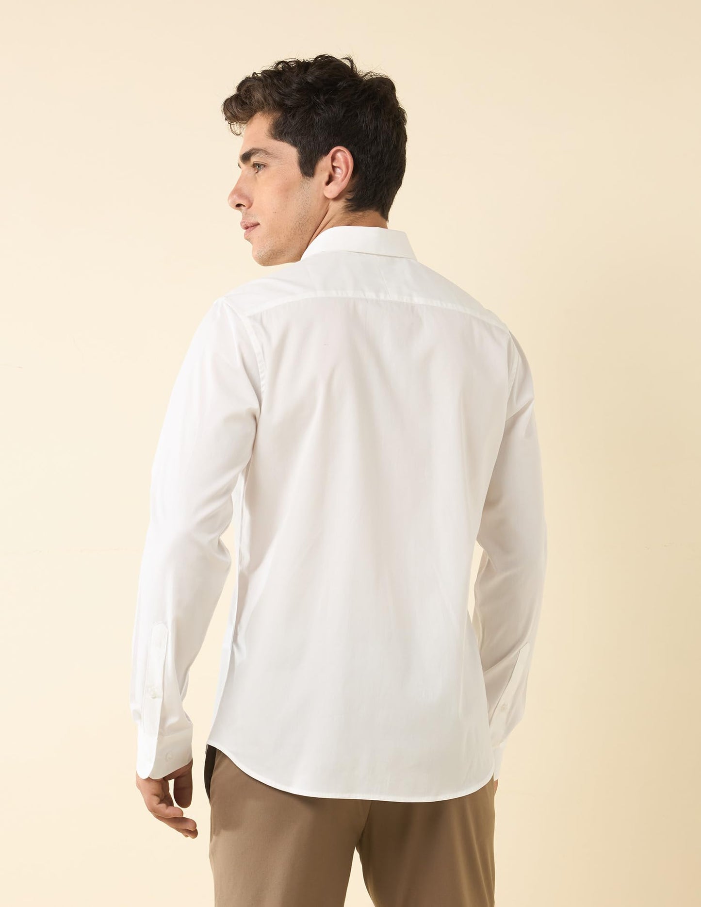 U.S. Polo Assn. Men's Solid Tailored Fit Shirt (USSHT2593_White