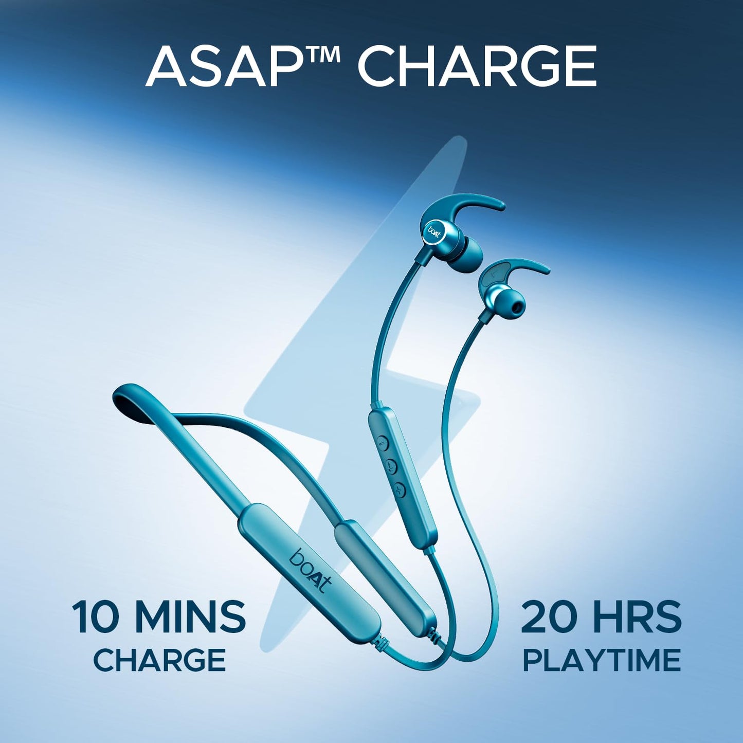 boAt Rockerz 255 Pro+, 60HRS Battery, Fast Charge, IPX7, Dual Pairing, Low Latency, Magnetic Earbuds, Bluetooth Neckband, Wireless with Mic Earphones (Teal Green)