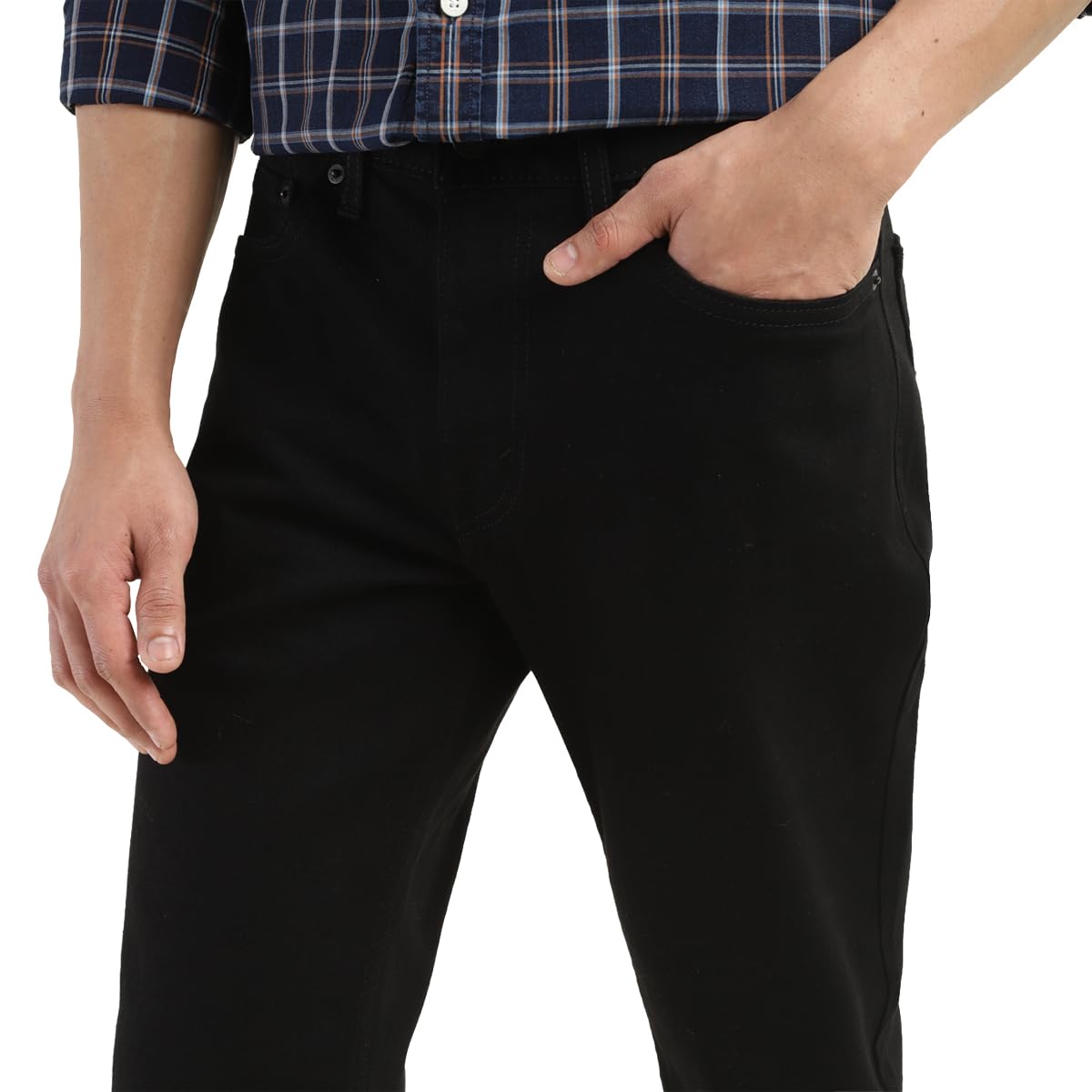 Levi's Men's 511 Slim Fit Mid Rise Jeans Solid Black
