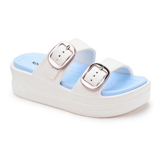 KOBURG Diva Sandals for Women | Durable | Lightweight | Daily | Stylish | Comfortable | Antiskid | Heels | Easy to Clean Sandals | Extra Soft Slide | EVA Sole KS-444