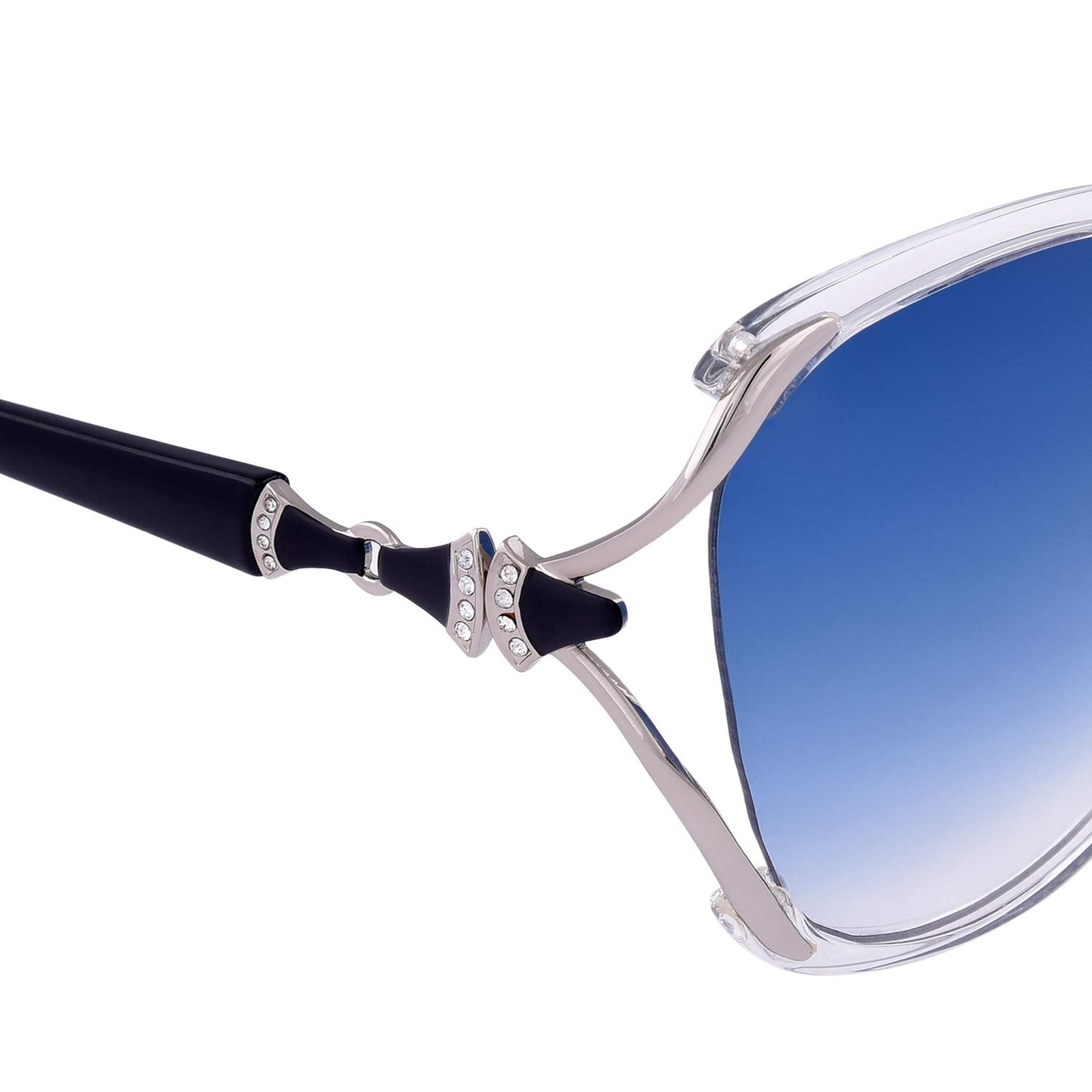 Giordano UV Protected Oversized Women Sunglasses - (61|Blue Lens)