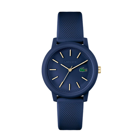 Lacoste 12.12 Ladies Qtz Basic Blue Round Dial Women's Watch|Blue Silicone Material|Multi Color Band - 2001271