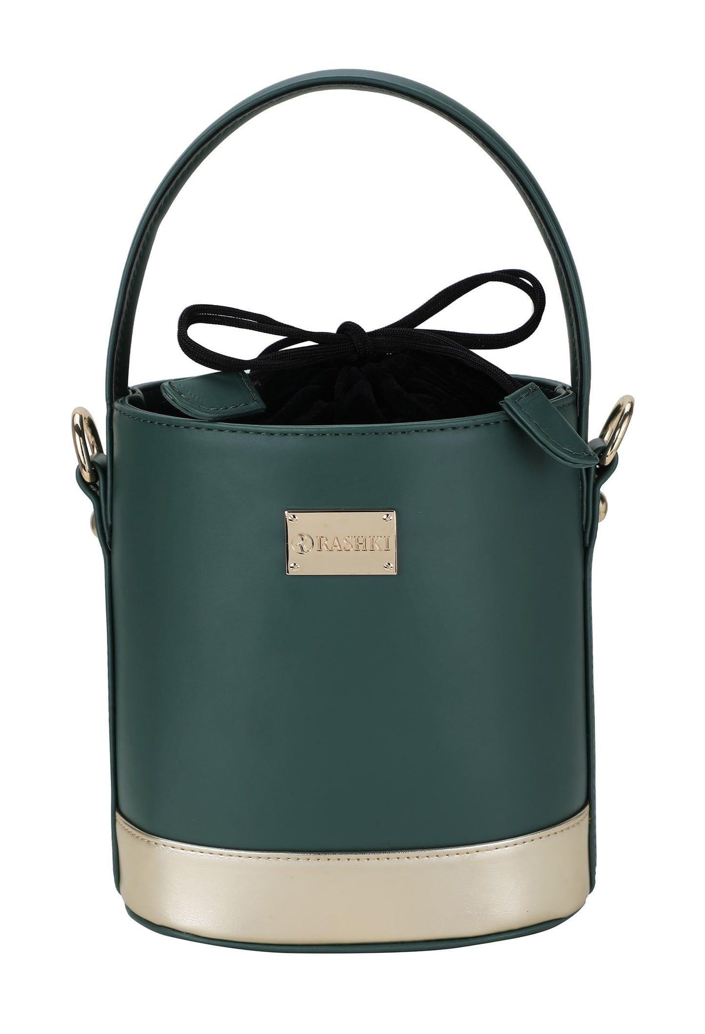 RASHKI TROI- Womens Handbag | Spacious | Detachable Shoulder Strap | Zipper closure | Party bag (Green)