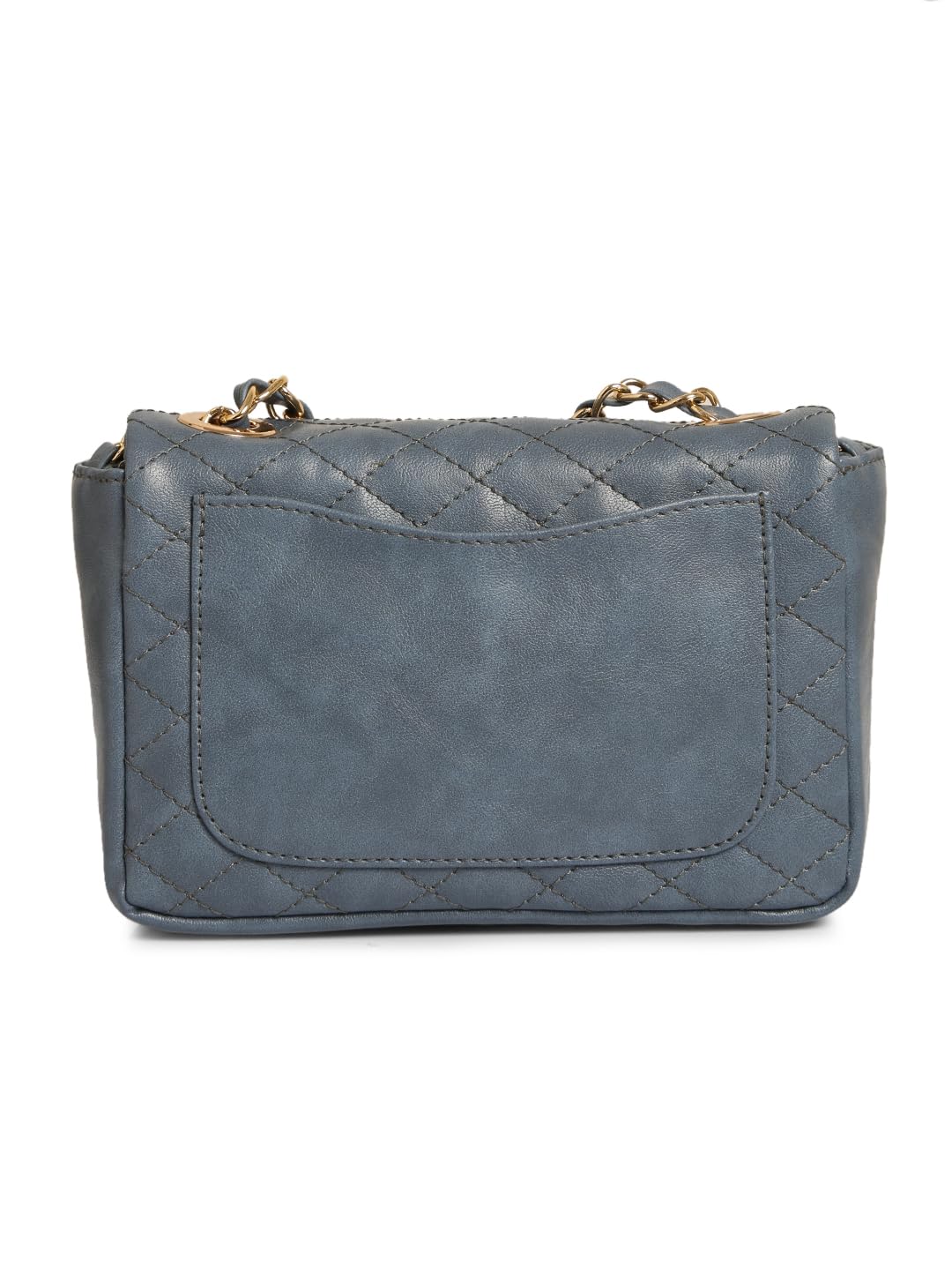 RASHKI SOFFIO - Womens Vegan Leather Slingbag | Spacious Compartment | Metalic chain (BLUE)