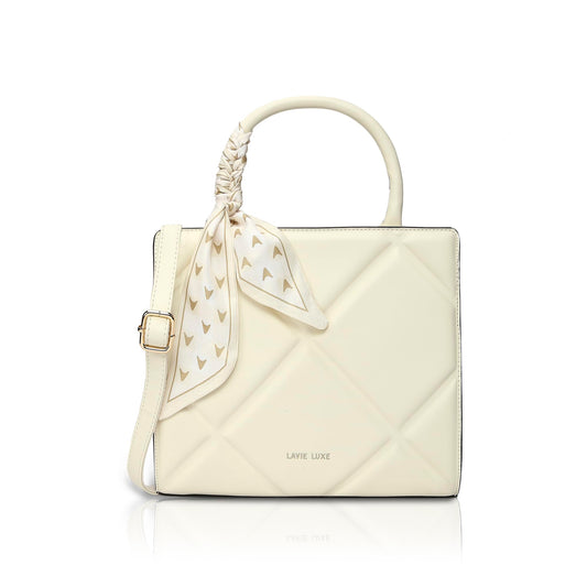 Lavie Luxe Women's Quare Large Satchel Bag | Satchel Handbag for Work | Ladies Purse | Stylish Shoulder Bag | Gift for Women