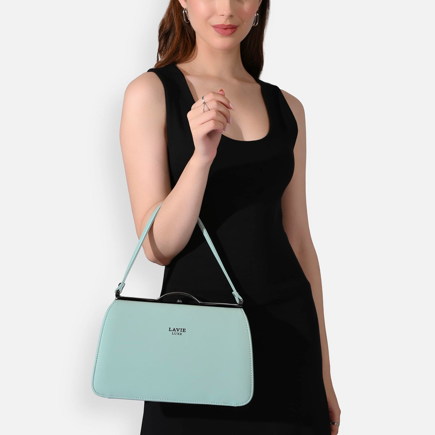 Lavie Luxe Women's Book2 Frame Satchel Bag | Satchel Handbag for Work | Ladies purse | Stylish Shoulder Bag | Gift for Women