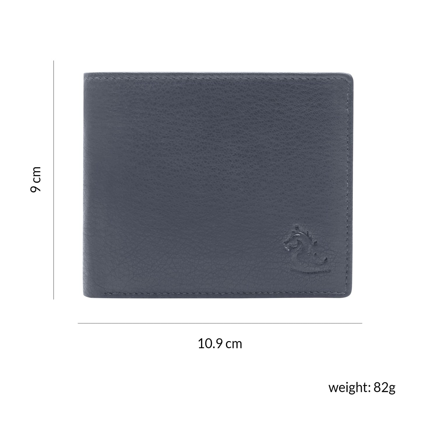 KARA Blue Genuine Leather Wallet for Men I Slim Bifold Men's Leather Wallets with Coin Pocket and Card Holder Slot