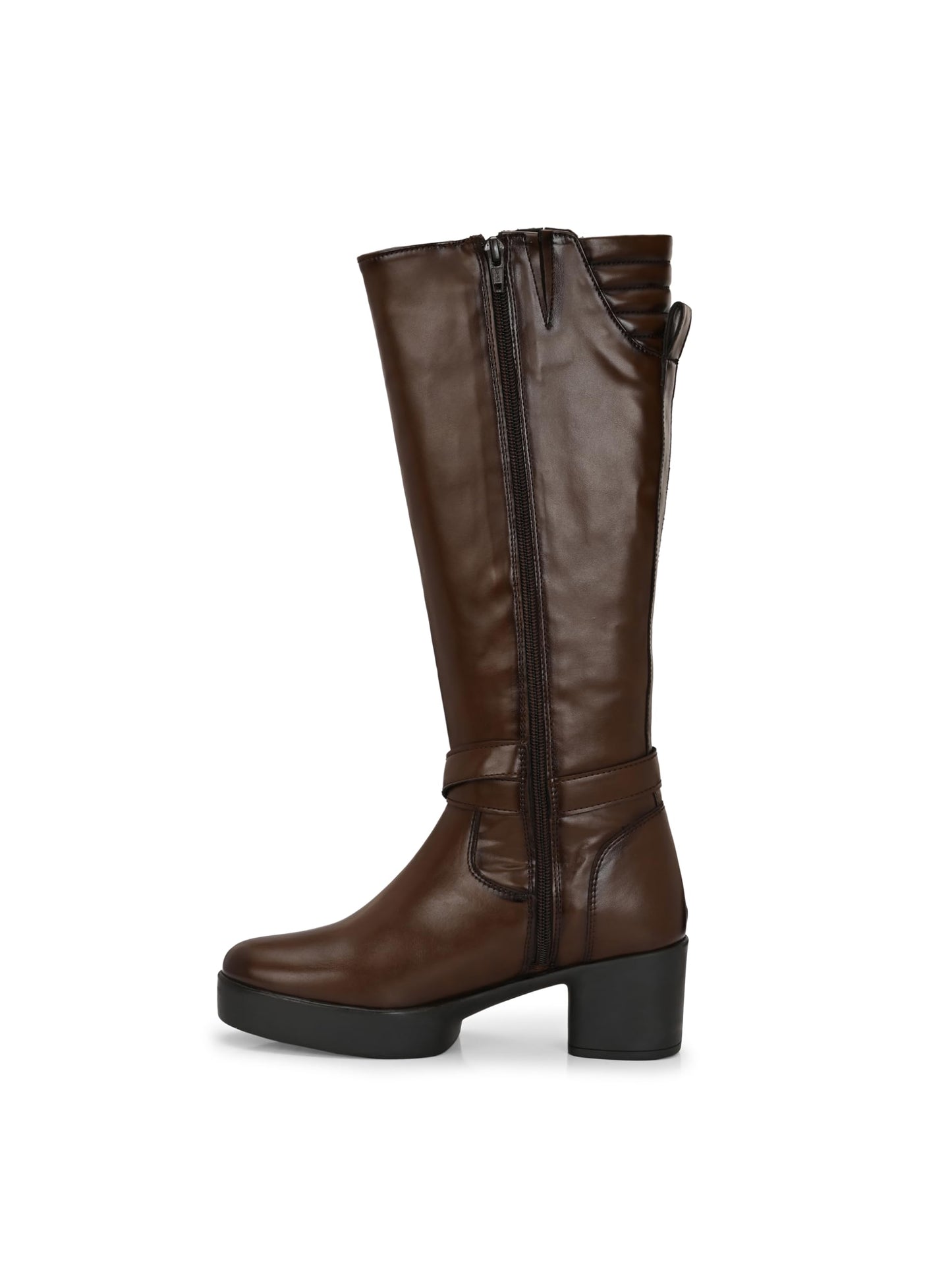 Delize Brown Women Knee ankle boots 66370-40