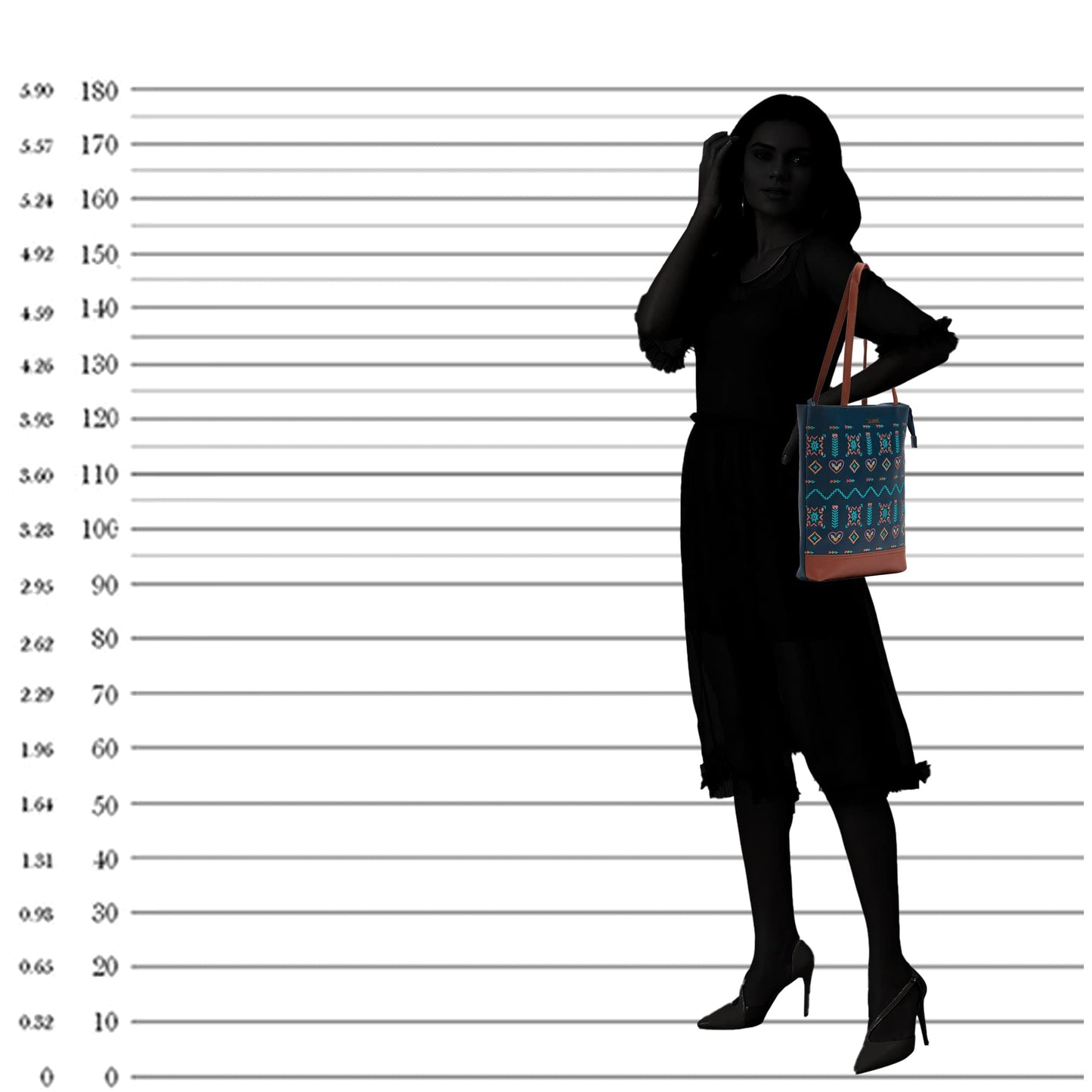 Chumbak Women's Office Tote Bag, Printed Canvas Shoulder Bag for College, Work and Travel, Stylish and Durable with Laptop Compartment