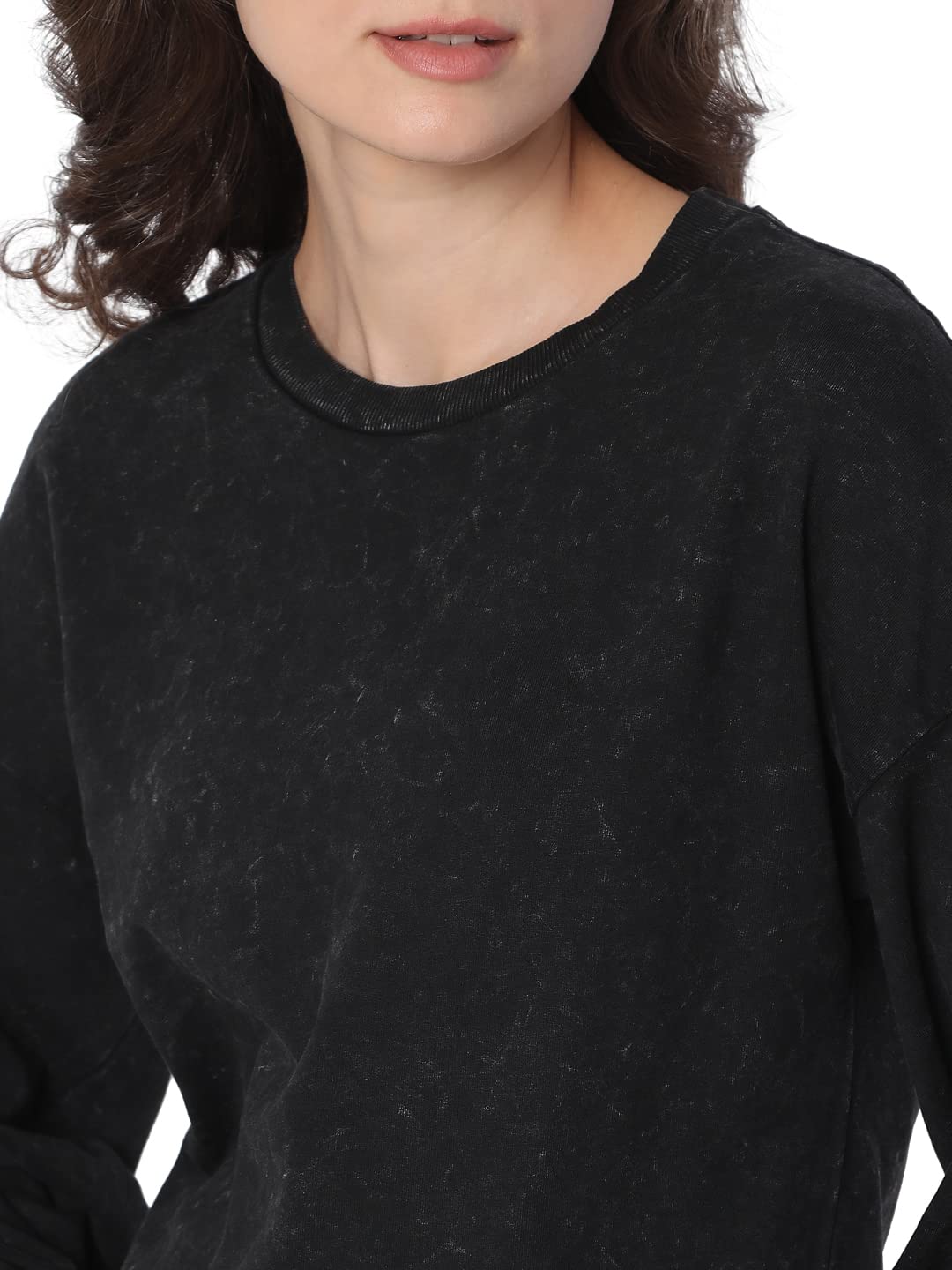 VERO MODA Regular Fit Sweater(114950002_Jet Black_S)