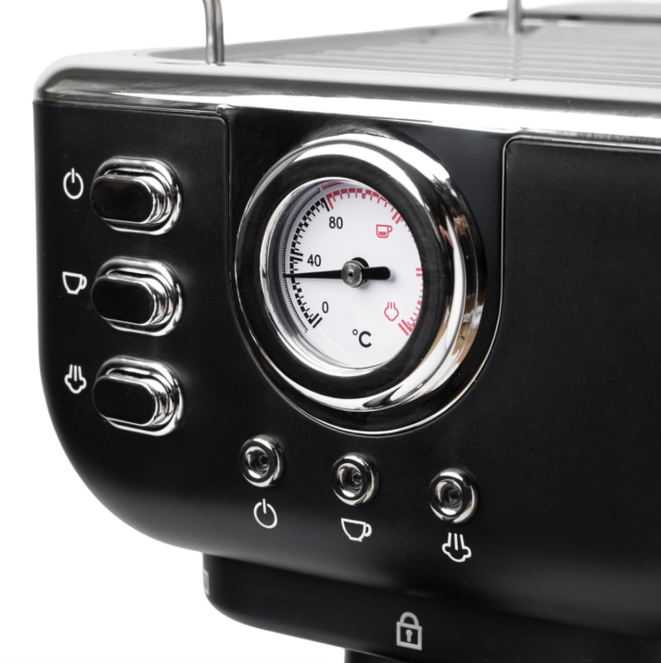 Sipologie Cafe Maestro Espresso Machine, Coffee Maker for Home & Office | Frother Wand for Cappuccino, Latte & Espresso | Stainless Steel, Easy to Use & Clean