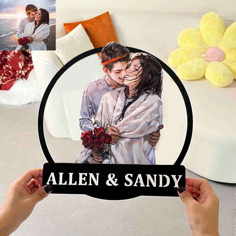 THE GRANDEUR Customised Photo, Personalized Gift, Ideal for Birthday, Anniversary, Wedding, Couples Gifting, His or Her, Message Center (Design 3)