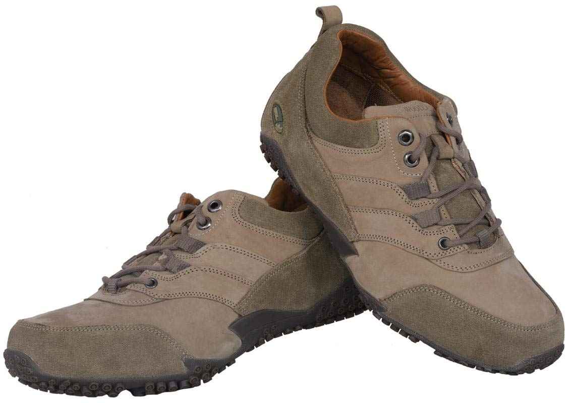 Woodland Men's Khaki Leather Sneaker-8 UK (42 EU) (9 US) (OGC 2706117)
