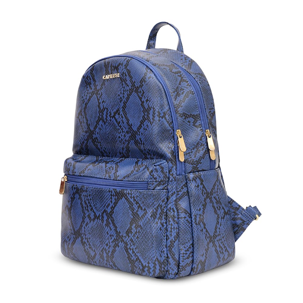 Caprese Cosmos Casual Backpack, Medium | Fashion Backpack for Women with Adjustable Strap & Secure Zip Closure | Spacious, Versatile for Everyday Outings and Travel (Blue)