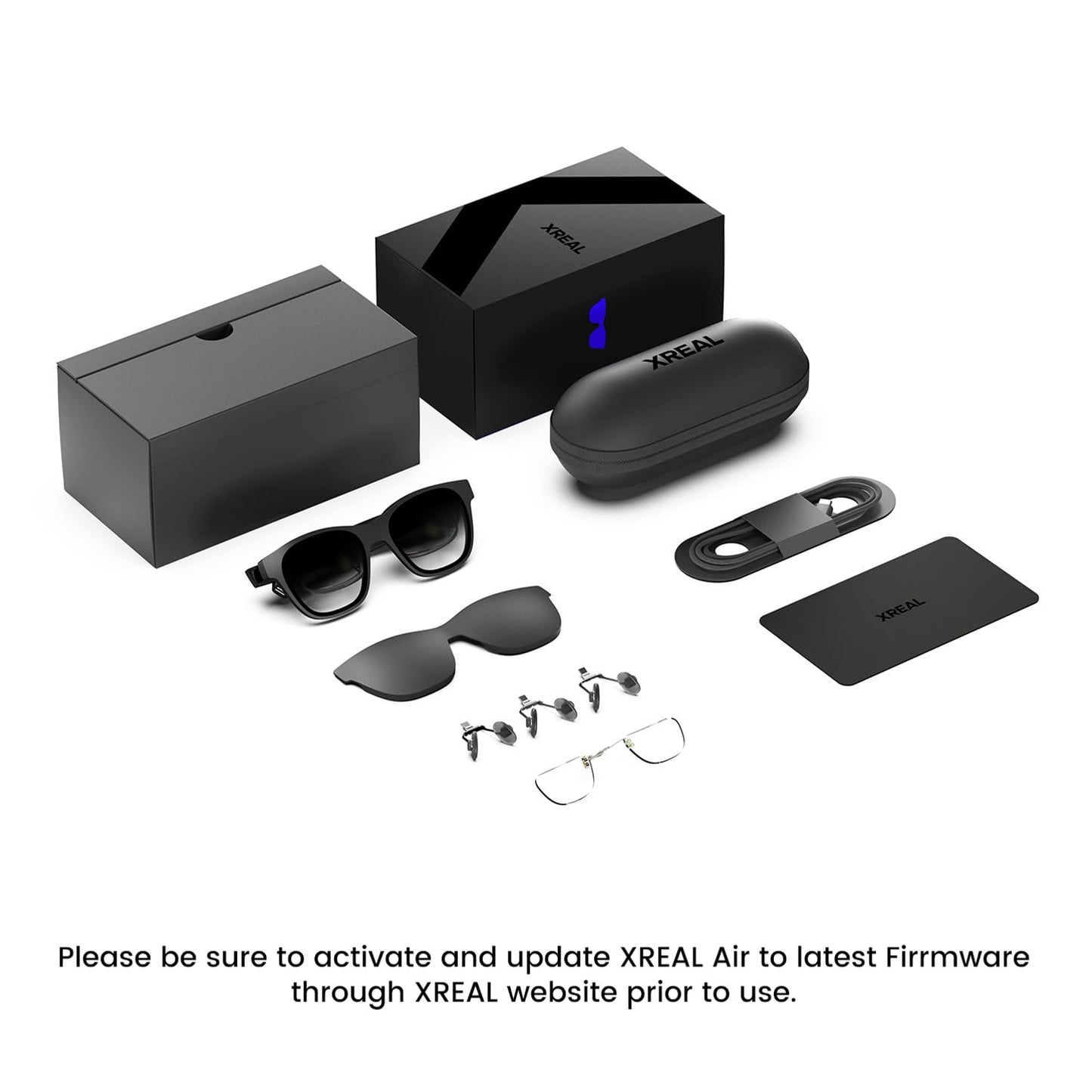 XREAL Air AR Glasses, Smart Glasses with Massive 201" Micro-OLED Virtual Theater, Augmented Reality Glasses, Watch, Stream, and Game On PC/Android/iOS–Consoles & Cloud Gaming Compatible, Black