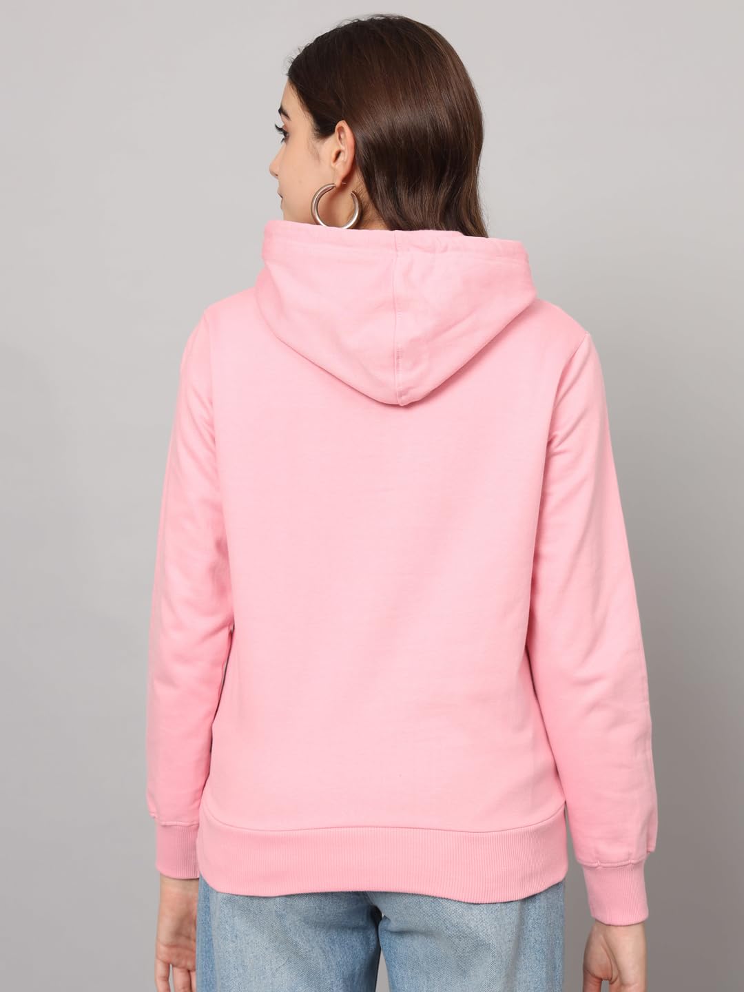 THE DRY STATE Womens Full Sleeves Round Neck Cotton Sweater SEA Pink