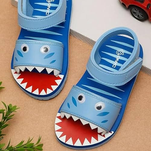 ONYC Premium Shark Designed Artistic Sandals for Kids- RoyalBlue (Unisex)