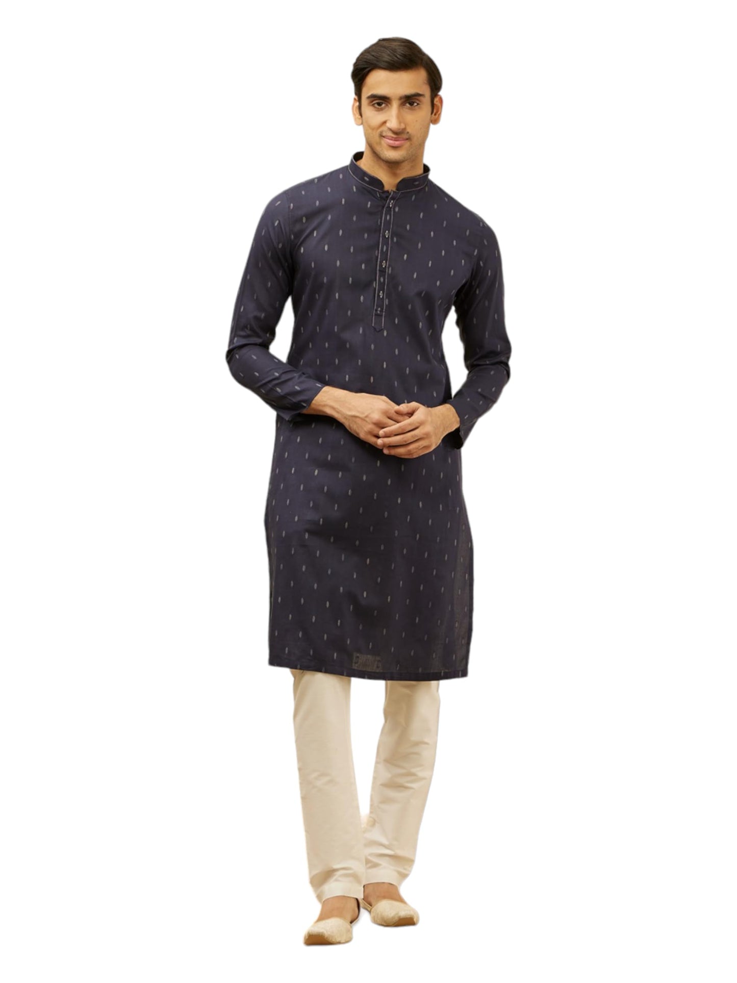 Manyavar Men's Printed Kurta Pajama Set (2pcs)