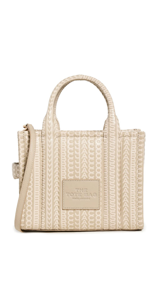 Marc Jacobs Women's The Small Tote, Khaki, Tan, Print, One Size, Khaki, One Size