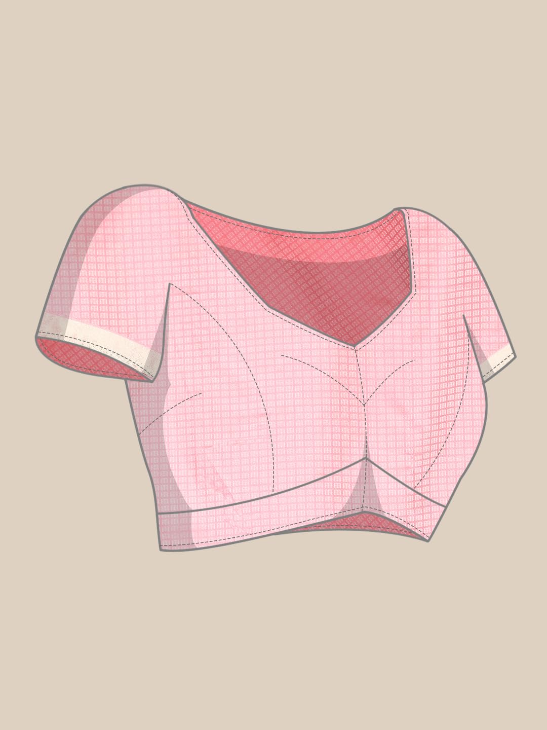 MOHEY Pink Art Silk Mirror Embroidered Saree for Women