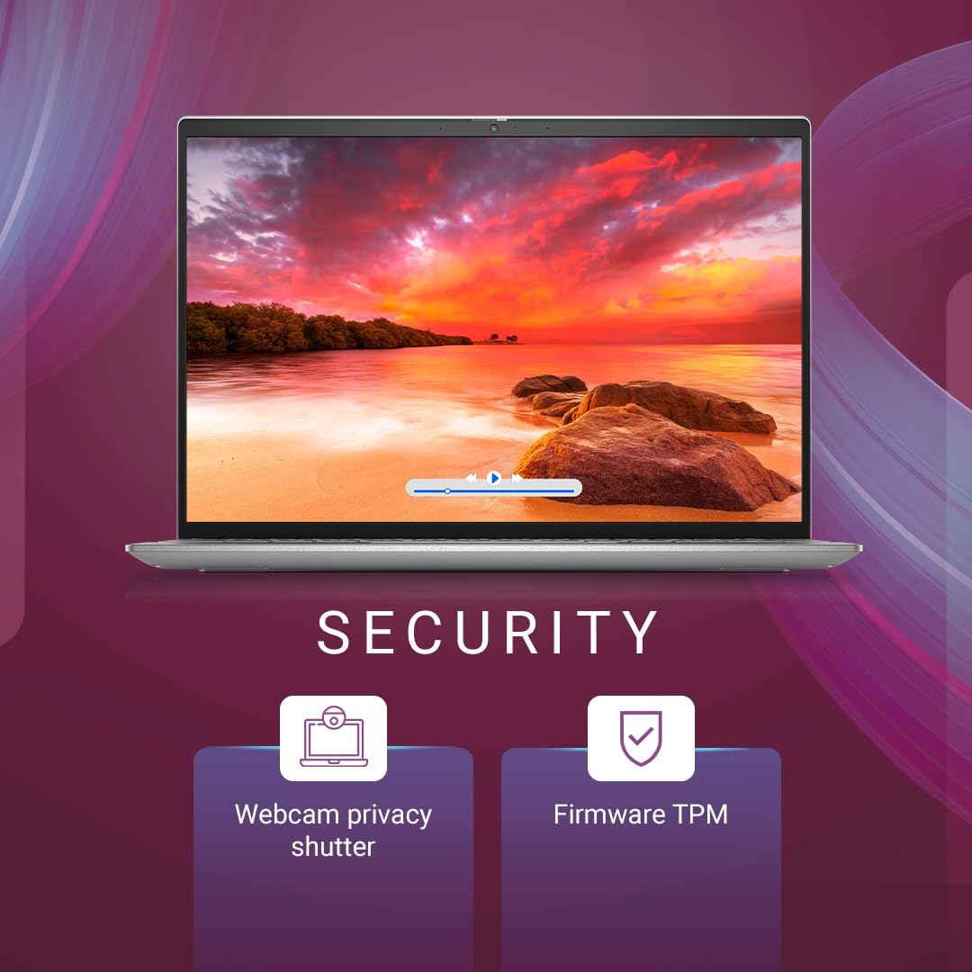 Dell New Inspiron 13 Laptop with AI Enabled Intel Core Ultra 7 155H Processor, 16GB LPDDR5X, 1TB SSD, 13.3" (33.78cm) QHD+ 300nits, Backlit KB + FPR, Win 11+MSO'24, 15 Month McAfee, Silver, 1.24kg