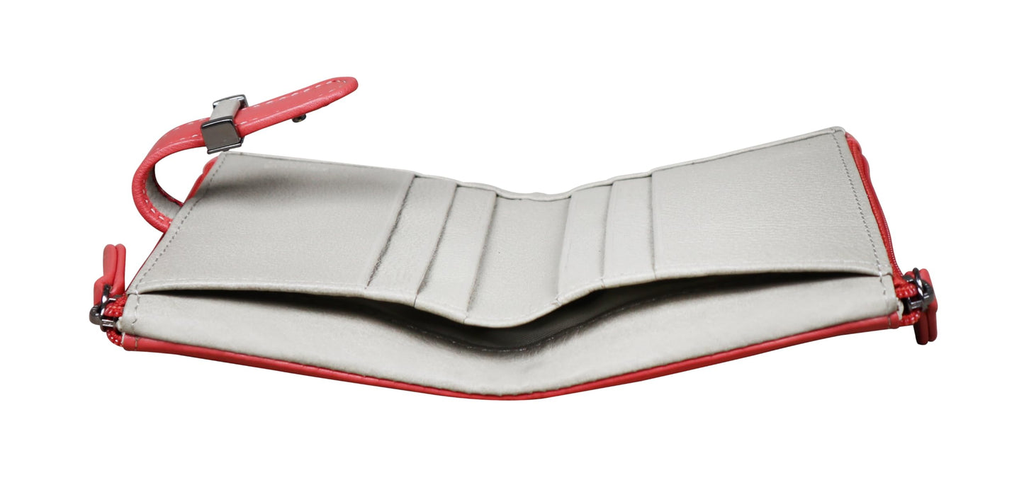 Calfnero Women's Genuine Leather Wallet-Long Purse Wallet with Multiple Card Slots, Zip Pocket and Note Compartment (Rose-Taupe)