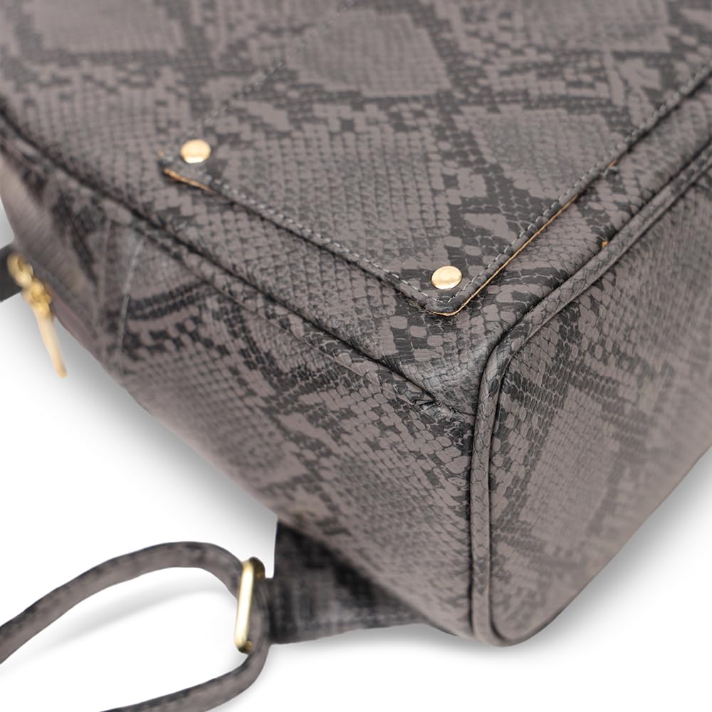 Caprese Canes Fashion Backpack for Women (Small, Grey)