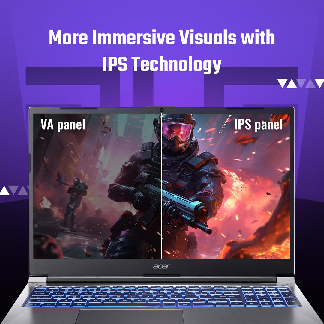Acer ALG, Intel Core i7-13th Gen 13620H Processor, NVIDIA GeForce RTX 3050-6GB(16GB/512GB) FHD, 39.62cm(15.6"), 144Hz, Windows 11 Home, Steel Gray, 1.99KG, AL15G-53, Premium Metal Body,Gaming Laptop