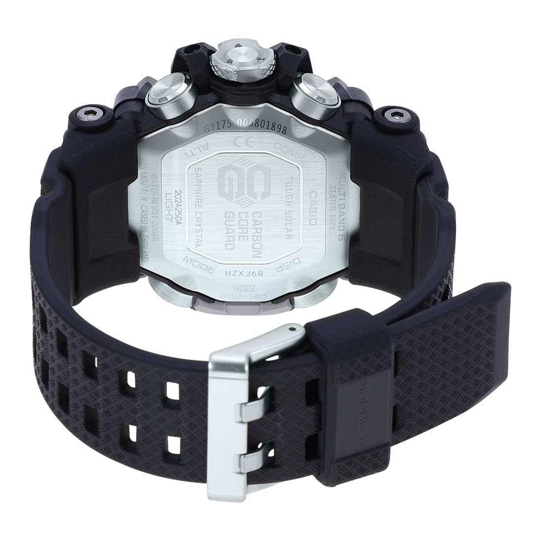 Casio G-Shock GWG-2000-1A1DR Gray IP Black Analog-Digital Dial Black Resin Strap Men's Watch Mud Resistant Barometer Altimeter G1175