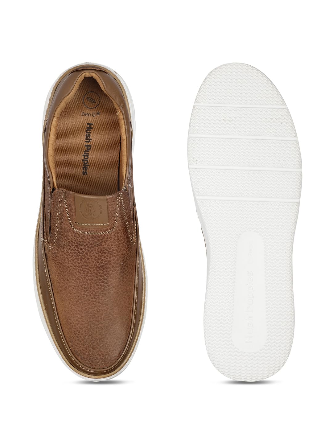 Hush Puppies Mens Slip-On Shoe Edwin Casual Slip On in Brown