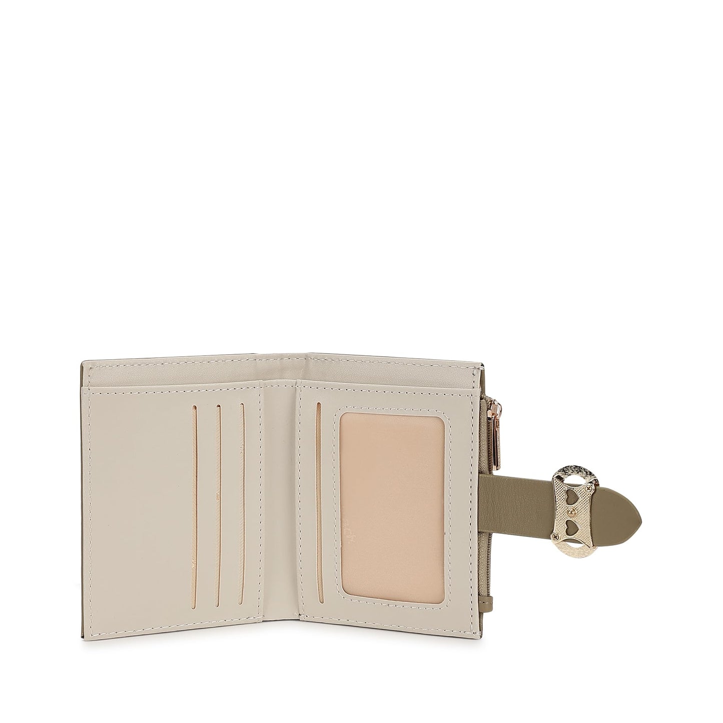 Fastrack Women's Buckle Flap Two-Fold Wallet | Multiple Card Slots, Cash Slots, Zip Coin Pocket, Buckle Design Flap | Stylish & Secure | 6 Months Warranty