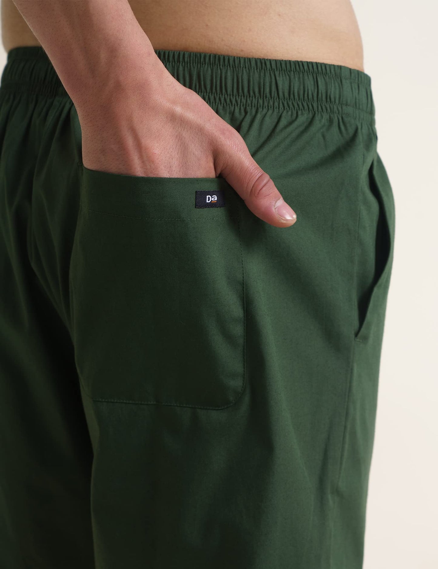 DAMENSCH Statement Ultra-Light Casual Lounge Shorts-Pack of 1-Forest Green-X-Large