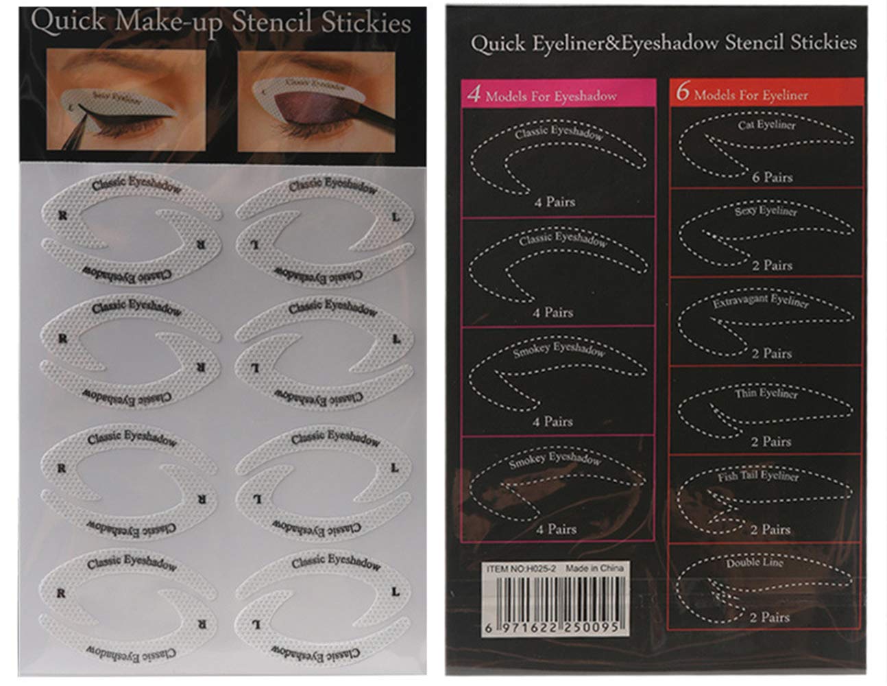 S.A.V.I 32 Styles 4 Sheets Eye Makeup Quick Eyeliner Eye-shadow Stencil Stickies For Women
